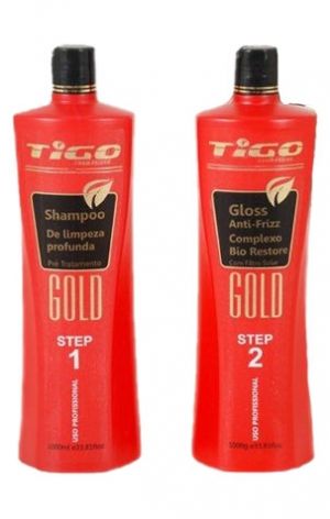 KIT PROGRESSIVA GOLD ESCOVA ANT-FRIZZ BIO RESTORE 1 LT